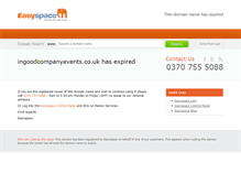 Tablet Screenshot of ingoodcompanyevents.co.uk